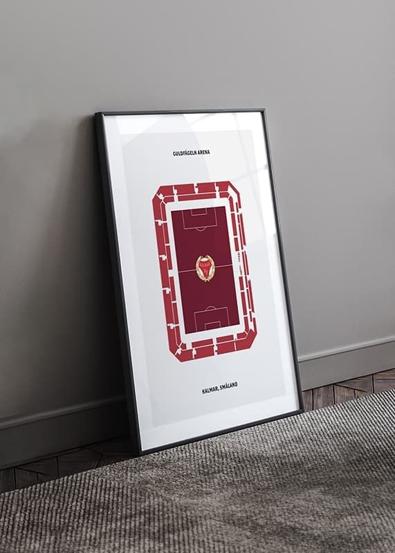 Poster Kalmar FF Guldfågeln Arena Skiss crossfade