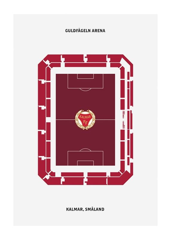 Poster Kalmar FF Guldfågeln Arena Skiss