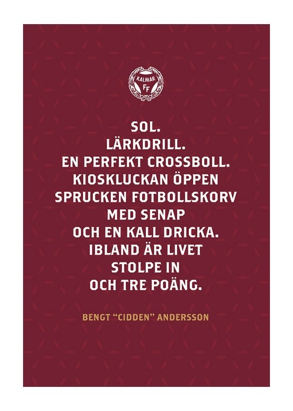 Poster Kalmar FF Cidden Citat