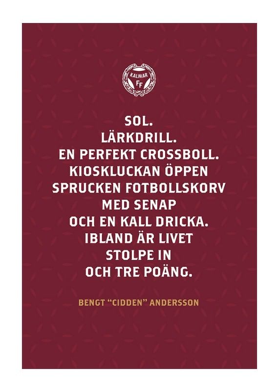 Poster Kalmar FF Cidden Citat