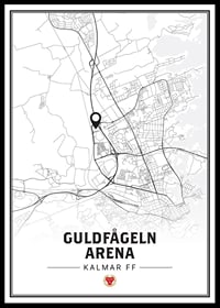 Kalmar FF Guldfågeln Arena Karta B&W-0