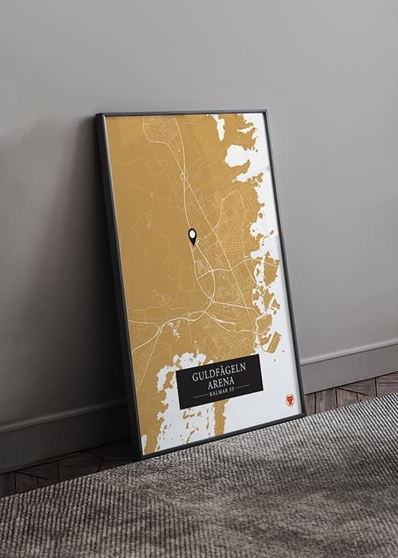 Poster Kalmar FF Guldfågeln Arena Karta Guld crossfade