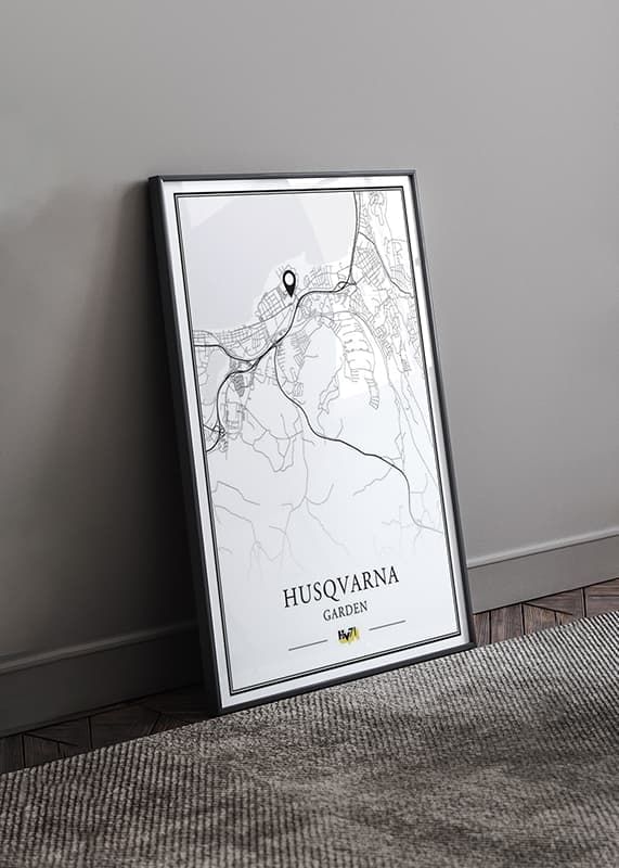 Poster Husqvarna Garden Karta crossfade