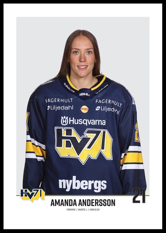 Amanda Andersson #21 HV71 2023/2024-12