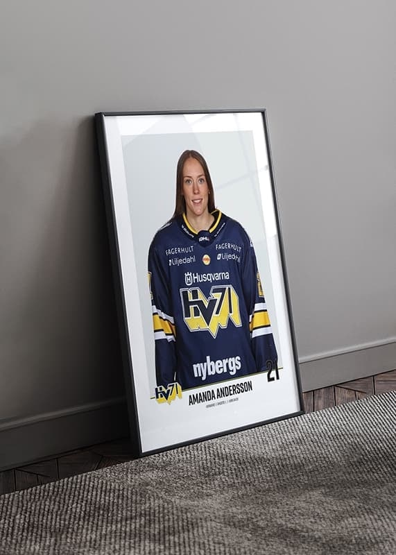 Poster Amanda Andersson #21 HV71 2023/2024 crossfade