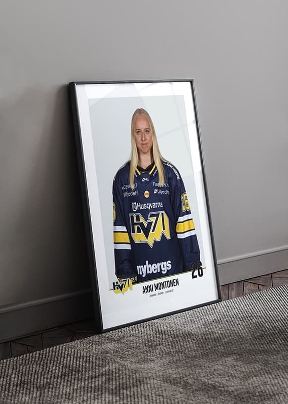 Poster Anni Montonen #26 HV71 2023/2024 crossfade