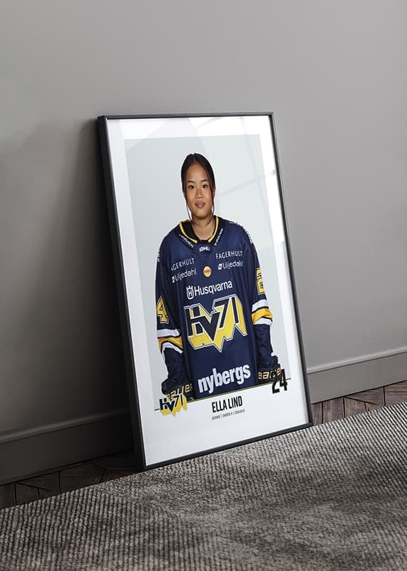 Poster Ella Lind #24 HV71 2023/2024 crossfade