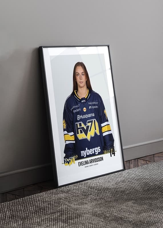 Poster Evelina Arvidsson #14 HV71 2023/2024 crossfade