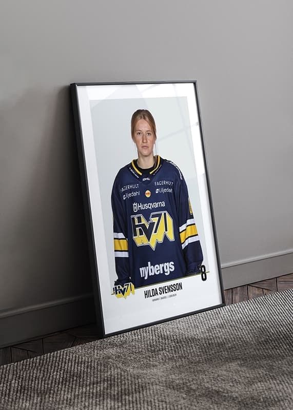 Poster Hilda Svensson #8 HV71 2023/2024 No2 crossfade
