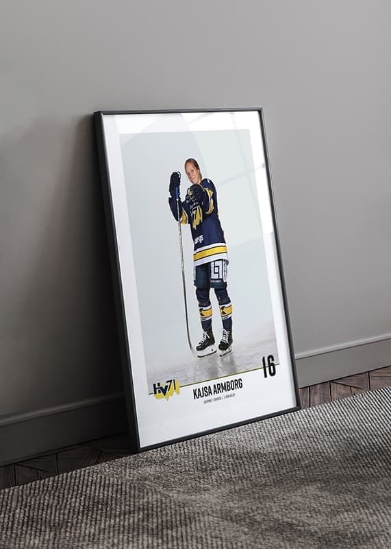 Poster Kajsa Armborg #16 HV71 2023/2024 No1 crossfade