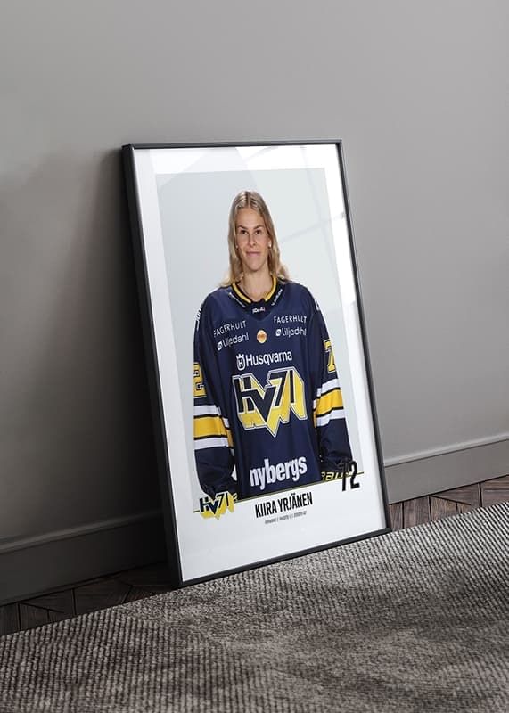 Poster Kiira Yrjänen #72 HV71 2023/2024 crossfade