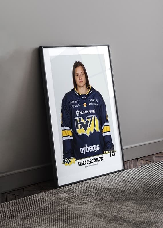 Poster Klára Seroiszková #19 HV71 2023/2024 crossfade