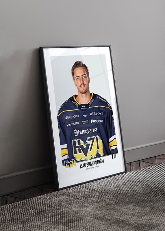 Poster Isac Brännström #17 HV71 2023/2024 No2 crossfade