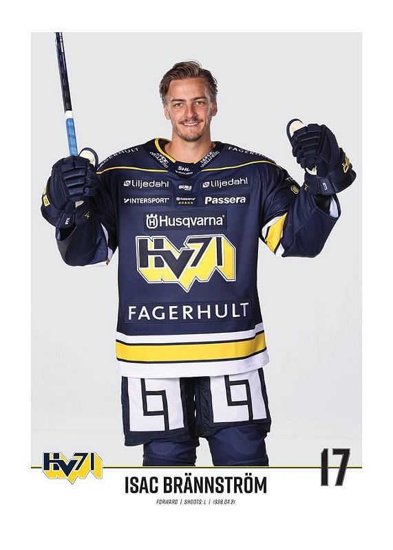 Poster Isac Brännström #17 HV71 2023/2024 No1