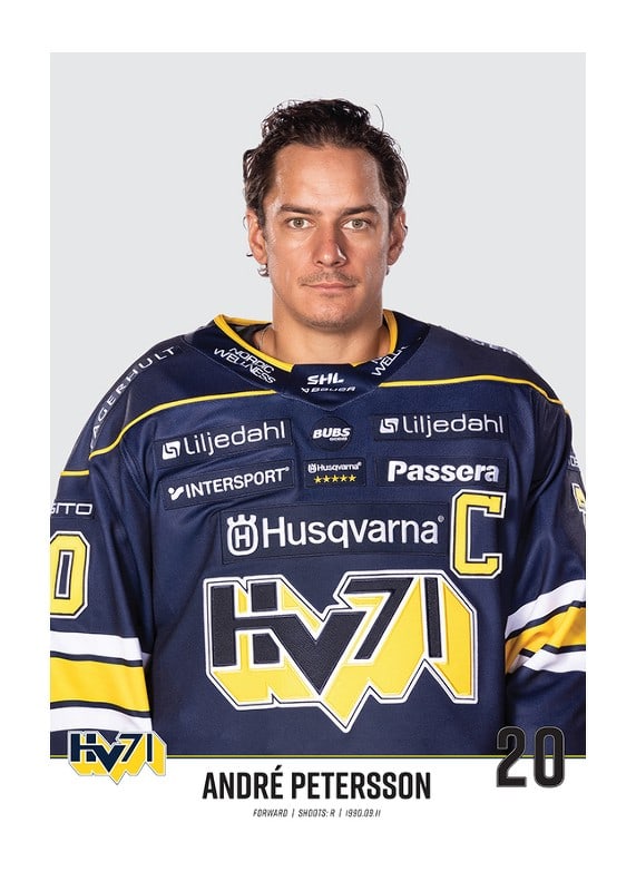 André Petersson #20 HV71 2023/2024 No2-12