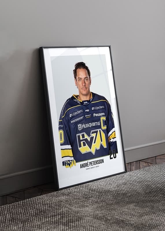 Poster André Petersson #20 HV71 2023/2024 No2 crossfade