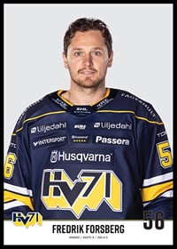 Fredrik Forsberg #56 HV71 2023/2024 No2-2