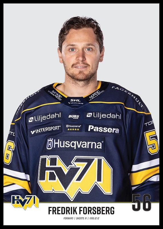 Fredrik Forsberg #56 HV71 2023/2024 No2-12