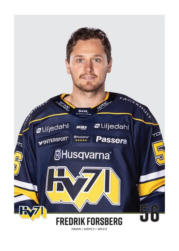 Poster Fredrik Forsberg #56 HV71 2023/2024 No2