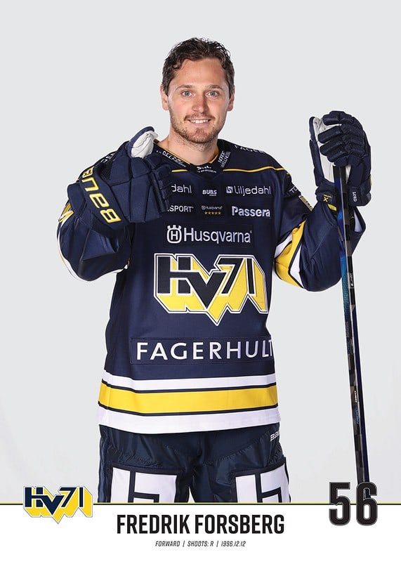 Fredrik Forsberg #56 HV71 2023/2024 No1-12