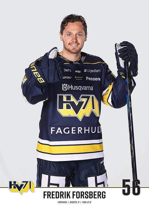 Fredrik Forsberg #56 HV71 2023/2024 No1-12