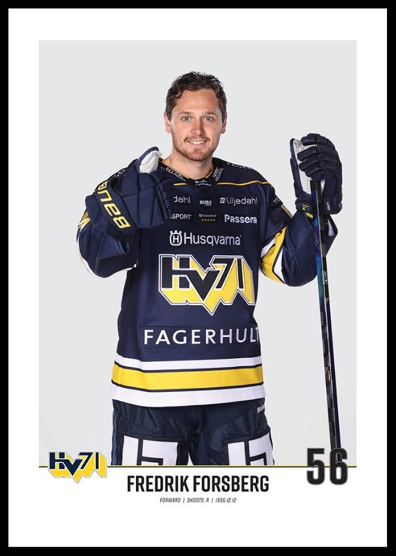 Fredrik Forsberg #56 HV71 2023/2024 No1-12