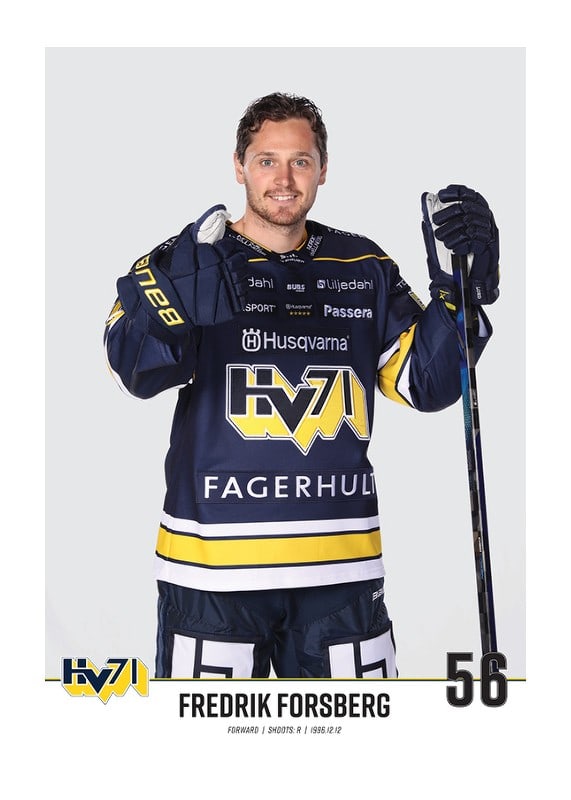 Fredrik Forsberg #56 HV71 2023/2024 No1-12
