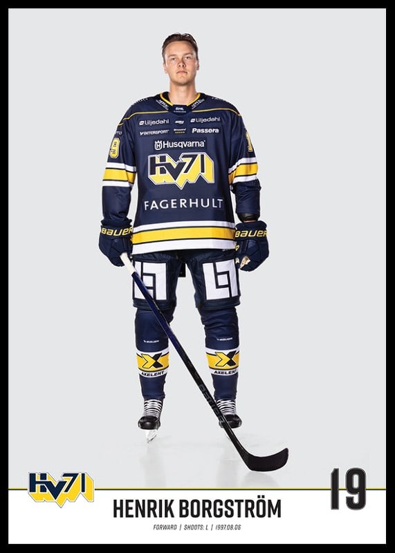 Henrik Borgström #19 HV71 2023/2024 No2-12