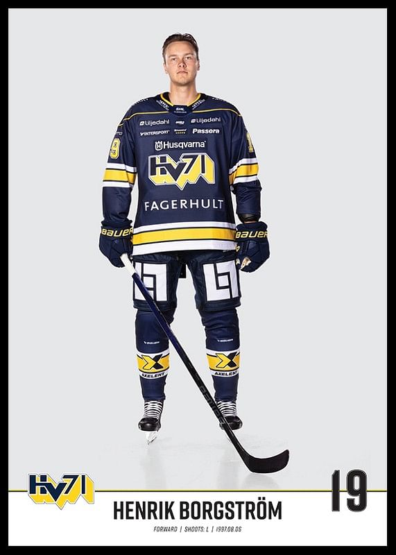 Henrik Borgström #19 HV71 2023/2024 No2-12