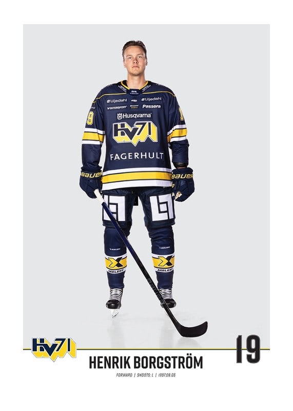 Poster Henrik Borgström #19 HV71 2023/2024 No2
