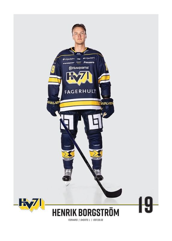 Poster Henrik Borgström #19 HV71 2023/2024 No2