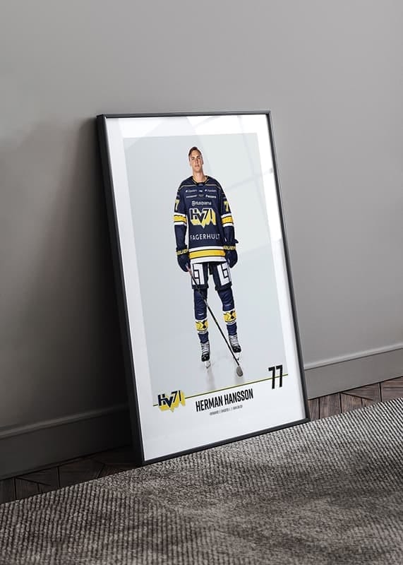 Poster Herman Hansson #77 HV71 2023/2024 crossfade