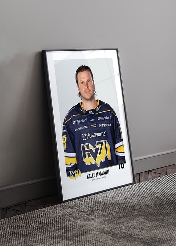 Poster Kalle Maalahti #18 HV71 2023/2024 crossfade