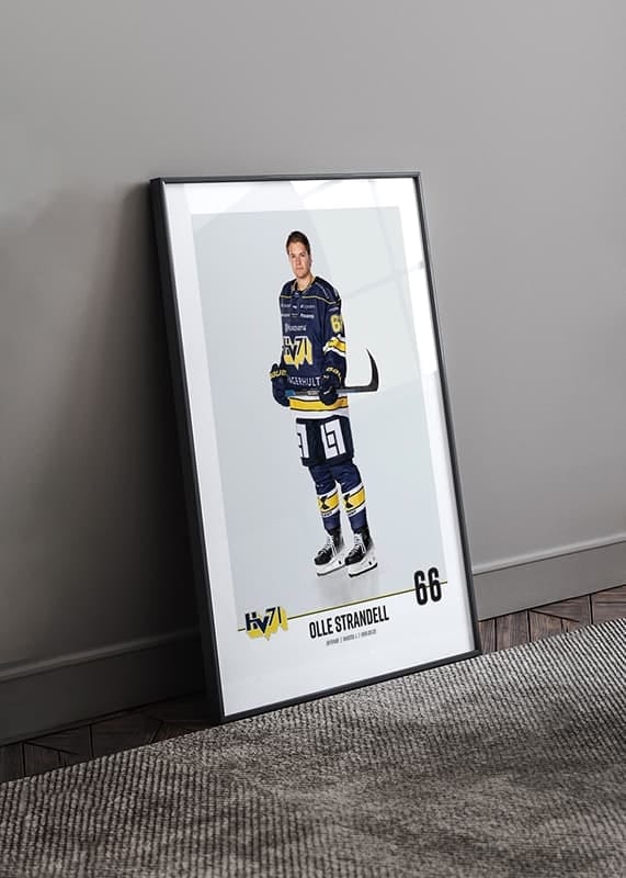 Poster Olle Strandell #66 HV71 2023/2024 crossfade