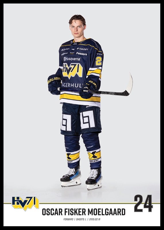 Oscar Fisker MoelGaard #24 HV71 2023/2024 No2-12