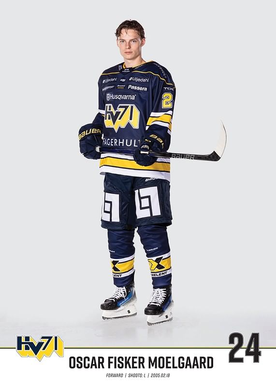 Oscar Fisker MoelGaard #24 HV71 2023/2024 No2-12