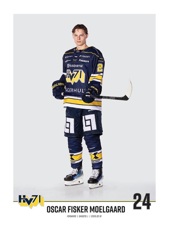 Poster Oscar Fisker MoelGaard #24 HV71 2023/2024 No2