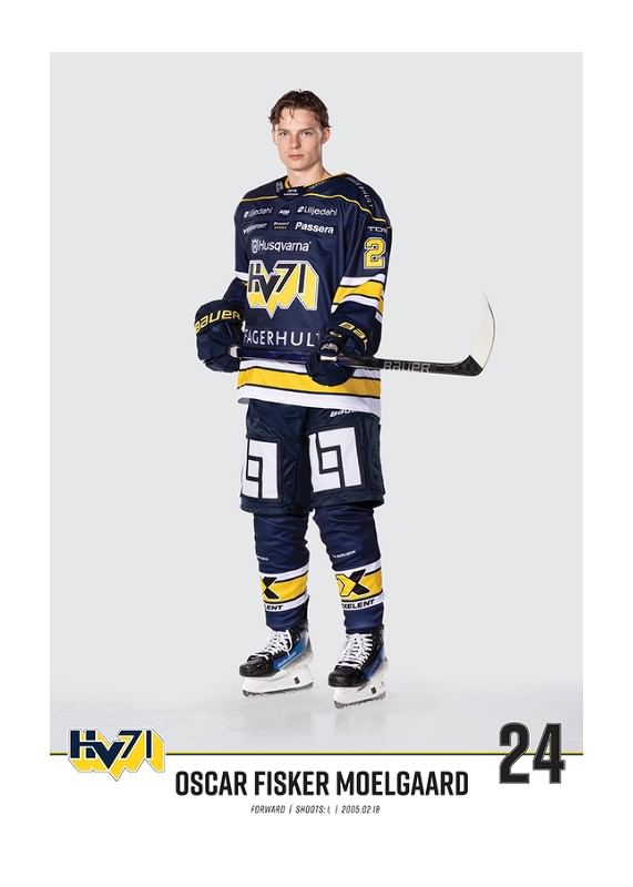 Oscar Fisker MoelGaard #24 HV71 2023/2024 No2-12