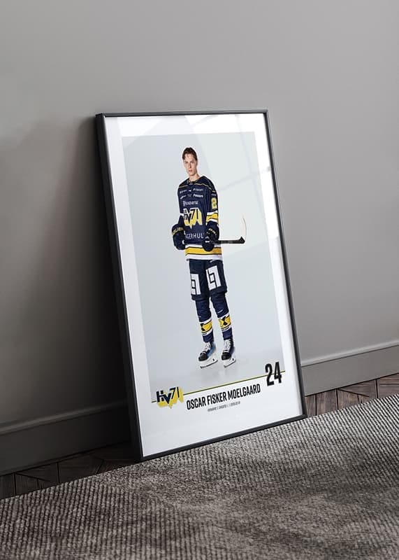 Poster Oscar Fisker MoelGaard #24 HV71 2023/2024 No2 crossfade
