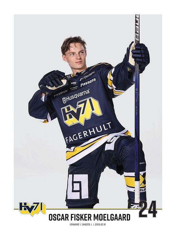 Poster Oscar Fisker MoelGaard #24 HV71 2023/2024 No1