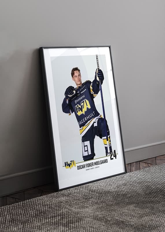 Poster Oscar Fisker MoelGaard #24 HV71 2023/2024 No1 crossfade