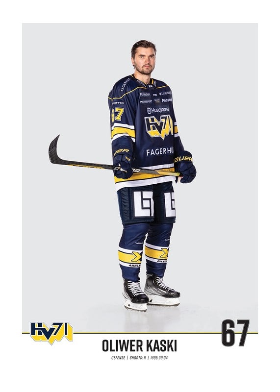 Poster Oliwer Kaski #67 HV71 2023/2024 No2