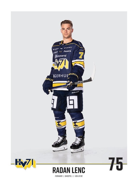 Poster Radan Lenc #75 HV71 2023/2024 No2
