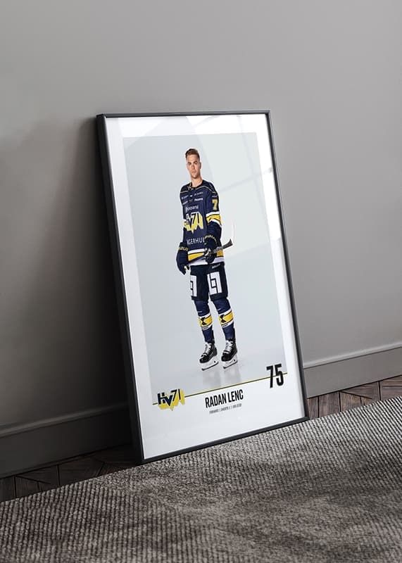 Poster Radan Lenc #75 HV71 2023/2024 No2 crossfade