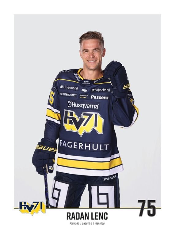 Poster Radan Lenc #75 HV71 2023/2024 No1