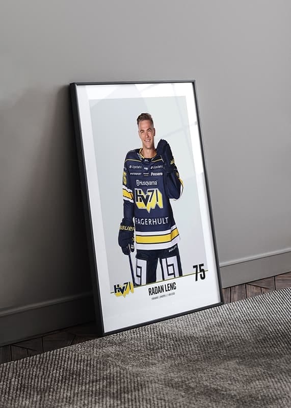 Poster Radan Lenc #75 HV71 2023/2024 No1 crossfade