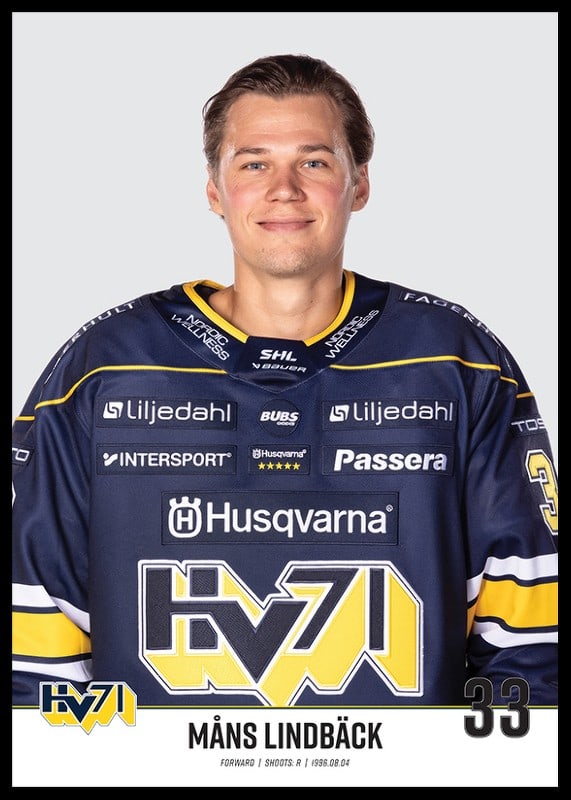 Måns Lindbäck #33 HV71 2023/2024-12