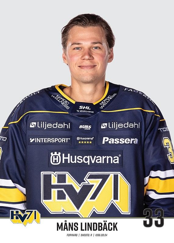 Måns Lindbäck #33 HV71 2023/2024-12