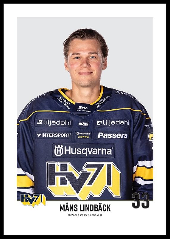 Måns Lindbäck #33 HV71 2023/2024-12