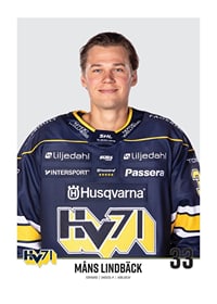 Måns Lindbäck #33 HV71 2023/2024-1